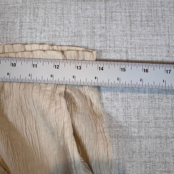 Zara Cream Crepe Tie Waist Lightweight Pants | Women's S - Picture 12 of 13
